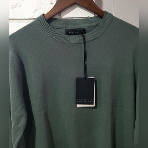 Bartolini Green Men's Crewneck, Italian Cashmere Blend